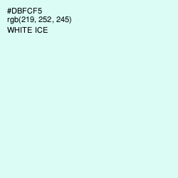 #DBFCF5 - White Ice Color Image