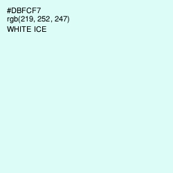 #DBFCF7 - White Ice Color Image