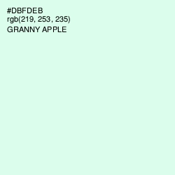 #DBFDEB - Granny Apple Color Image
