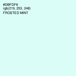 #DBFDF8 - Frosted Mint Color Image