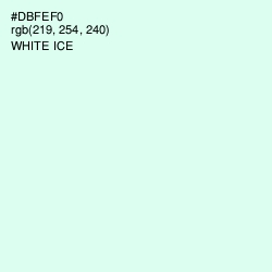 #DBFEF0 - White Ice Color Image