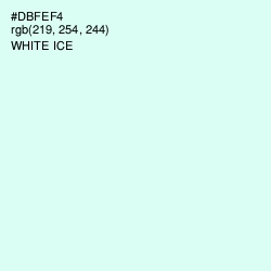 #DBFEF4 - White Ice Color Image