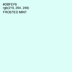 #DBFEF9 - Frosted Mint Color Image