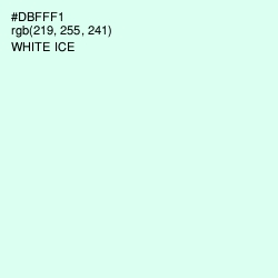 #DBFFF1 - White Ice Color Image