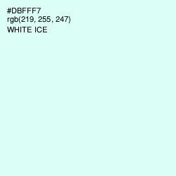 #DBFFF7 - White Ice Color Image