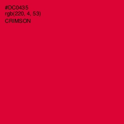 #DC0435 - Crimson Color Image