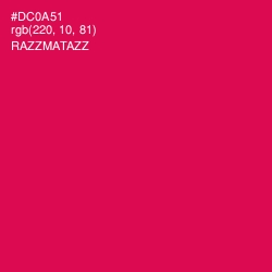 #DC0A51 - Razzmatazz Color Image