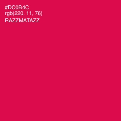 #DC0B4C - Razzmatazz Color Image