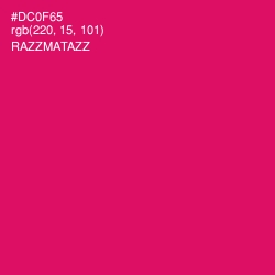 #DC0F65 - Razzmatazz Color Image