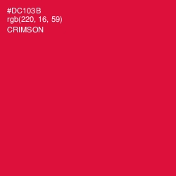 #DC103B - Crimson Color Image