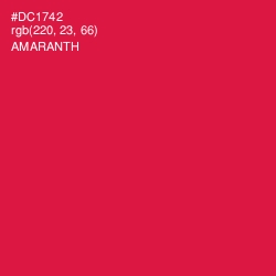 #DC1742 - Amaranth Color Image