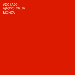 #DC1A00 - Monza Color Image