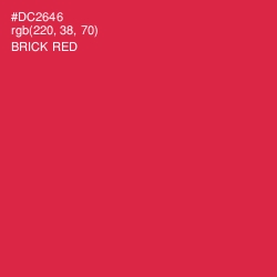 #DC2646 - Brick Red Color Image