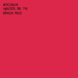 #DC264A - Brick Red Color Image