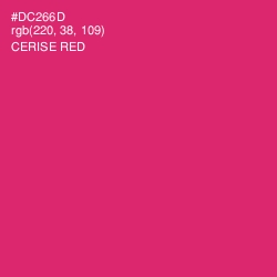 #DC266D - Cerise Red Color Image