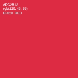 #DC2B42 - Brick Red Color Image