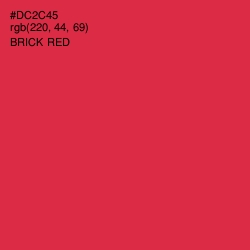 #DC2C45 - Brick Red Color Image