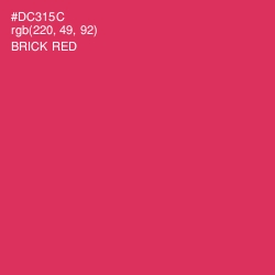 #DC315C - Brick Red Color Image