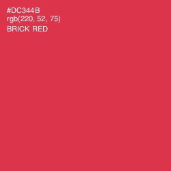 #DC344B - Brick Red Color Image