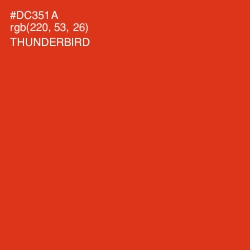 #DC351A - Thunderbird Color Image