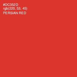 #DC352D - Persian Red Color Image