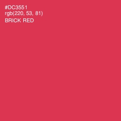 #DC3551 - Brick Red Color Image