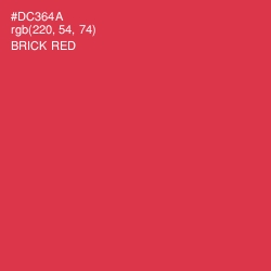 #DC364A - Brick Red Color Image