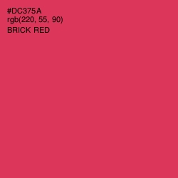 #DC375A - Brick Red Color Image