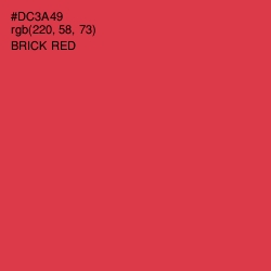 #DC3A49 - Brick Red Color Image