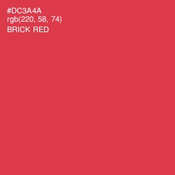 #DC3A4A - Brick Red Color Image