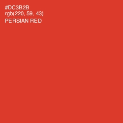 #DC3B2B - Persian Red Color Image