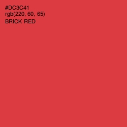 #DC3C41 - Brick Red Color Image