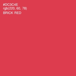 #DC3C4E - Brick Red Color Image