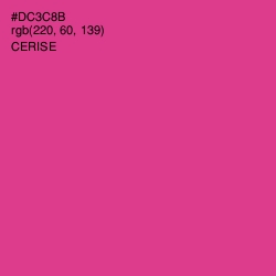 #DC3C8B - Cerise Color Image