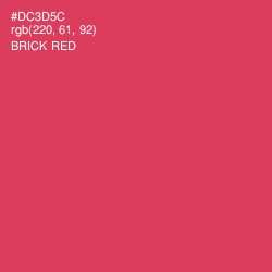 #DC3D5C - Brick Red Color Image