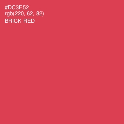 #DC3E52 - Brick Red Color Image