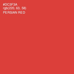 #DC3F3A - Persian Red Color Image