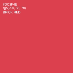 #DC3F4E - Brick Red Color Image