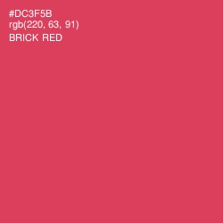 #DC3F5B - Brick Red Color Image