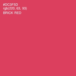 #DC3F5D - Brick Red Color Image