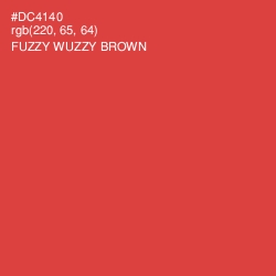 #DC4140 - Fuzzy Wuzzy Brown Color Image
