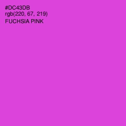 #DC43DB - Fuchsia Pink Color Image