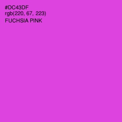 #DC43DF - Fuchsia Pink Color Image