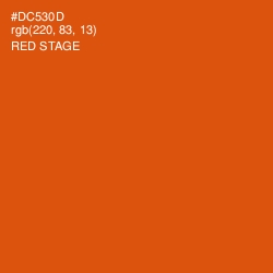 #DC530D - Red Stage Color Image