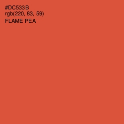 #DC533B - Flame Pea Color Image