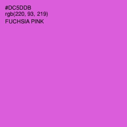 #DC5DDB - Fuchsia Pink Color Image