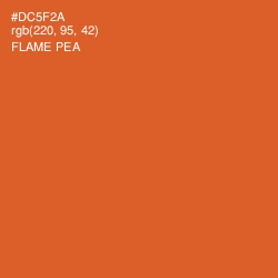 #DC5F2A - Flame Pea Color Image