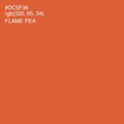 #DC5F36 - Flame Pea Color Image
