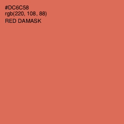 #DC6C58 - Red Damask Color Image