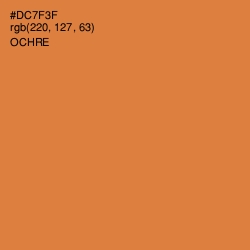 #DC7F3F - Ochre Color Image